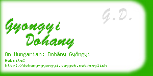gyongyi dohany business card
