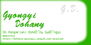 gyongyi dohany business card